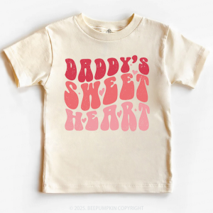 Image of Daddy's Sweet Heart Valentine's Day Toddler&Kid's Tees Beepumpkin