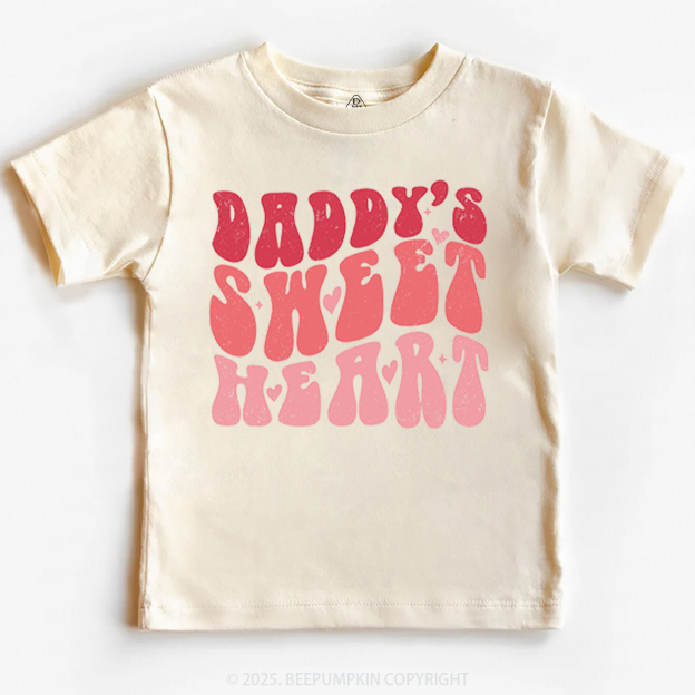 Daddy's Sweet Heart Valentine's Day Toddler&Kid's Tees Beepumpkin