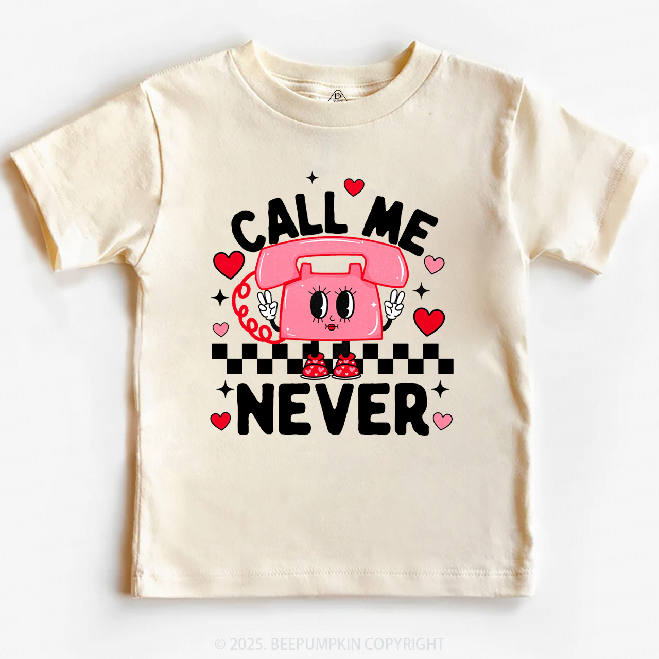 Call Me Never Valentine's Day Toddler&Kid's Tees Beepumpkin