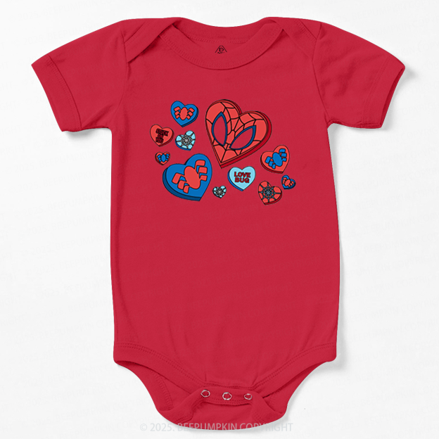Superhero Valentine's Day Bodysuit Beepumpkin