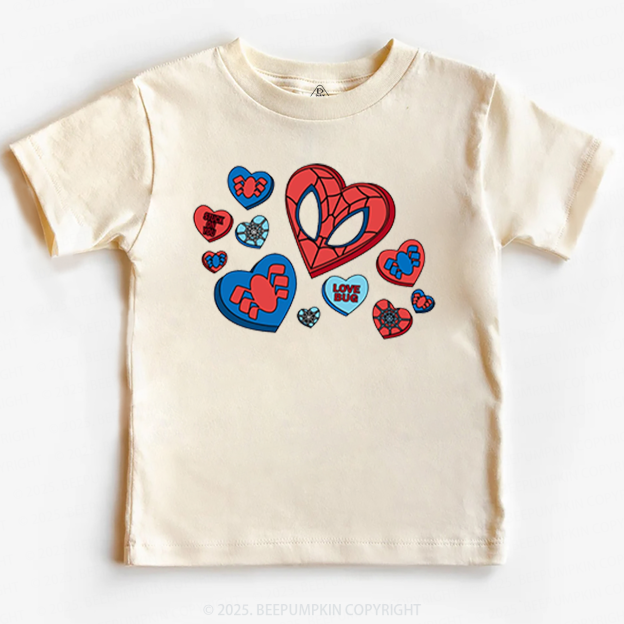 Superhero Valentine's Day Toddler&Kid's Tees Beepumpkin
