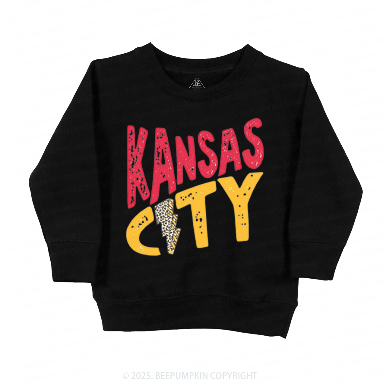 KC Leopard Lightning Football Kid's Sweatshirt