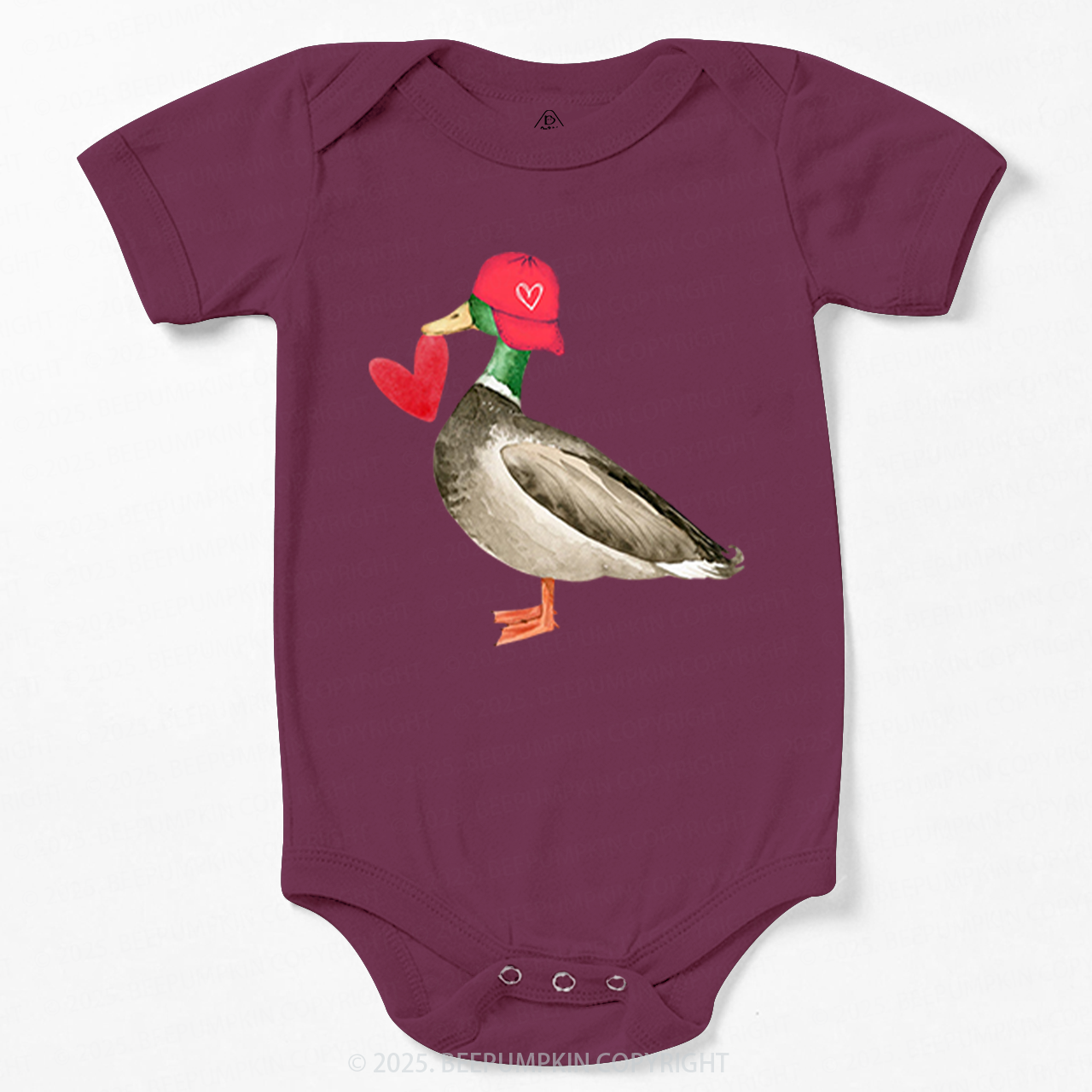 Love Duck Valentine's Day Bodysuit Beepumpkin