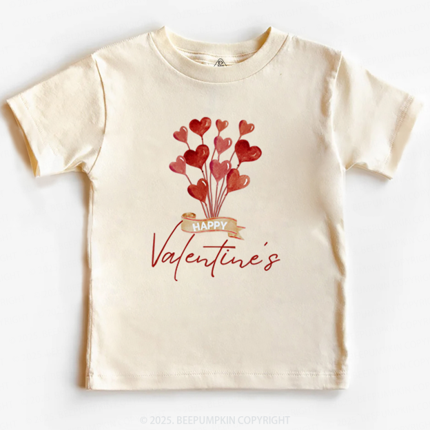 Red Hearts Valentine's Day Toddler&Kid's Tees Beepumpkin