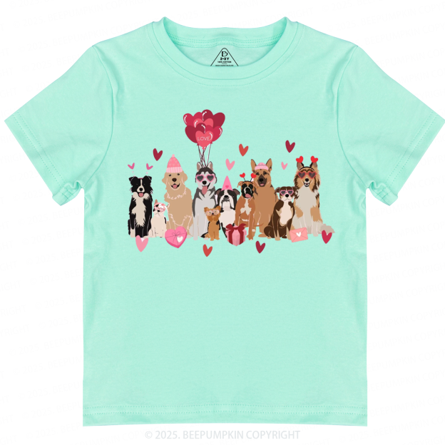 Dog Valentine's Day Toddler&Kid's Tees Beepumpkin