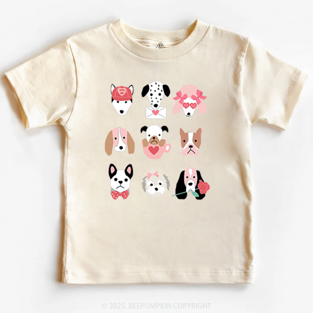 Dog Family Valentine's Day Toddler&Kid's Tees Beepumpkin