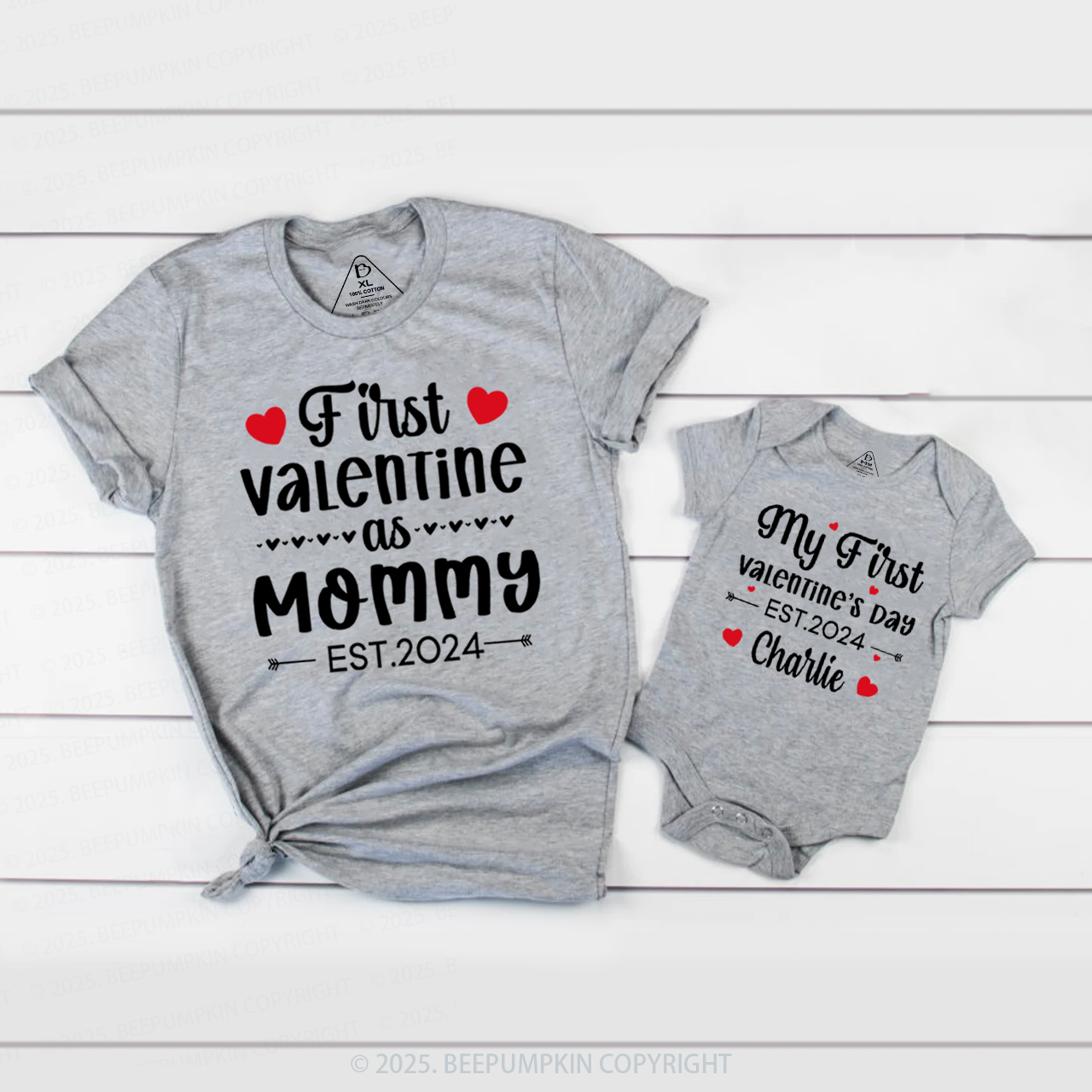 First Time As Valentine's Family Matching Shirts