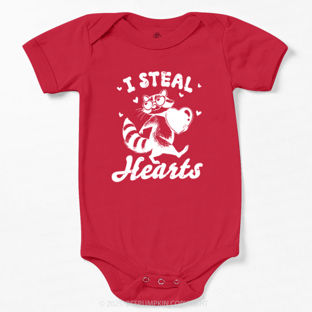 I Steal Hearts Valentine's Day Bodysuit Beepumpkin