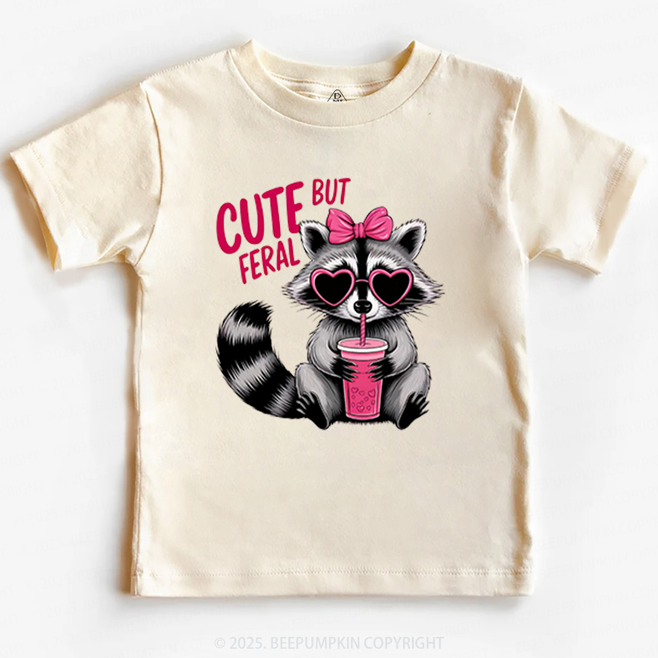 Cute But Feral Valentine's Day Toddler&Kid's Tees Beepumpkin
