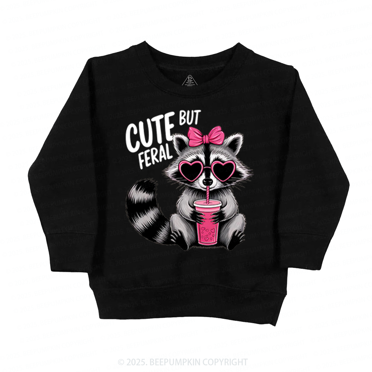 Cute But Feral Valentine's Day Kid's Sweatshirt