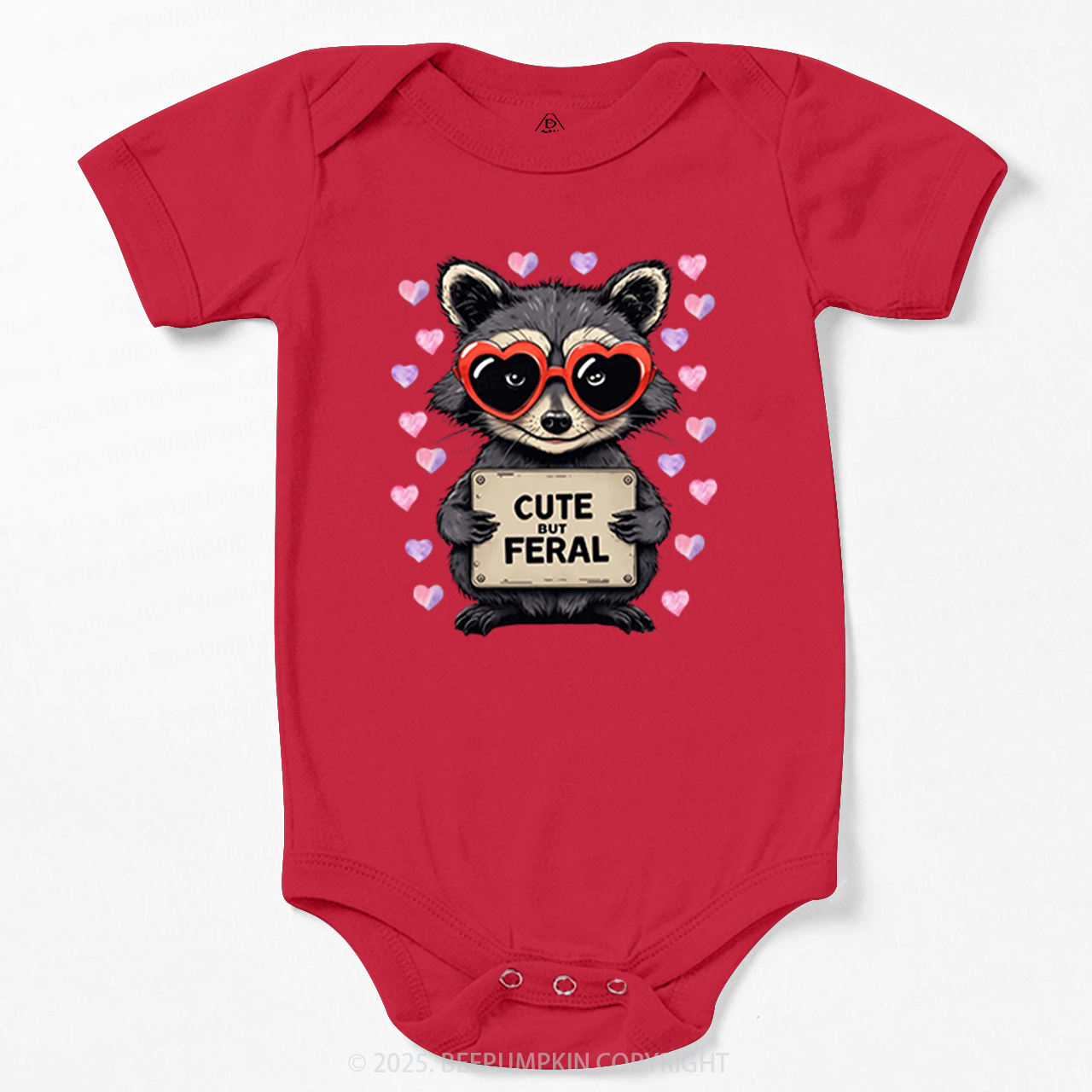 Cute But Feral Valentine's Day Bodysuit Beepumpkin 2