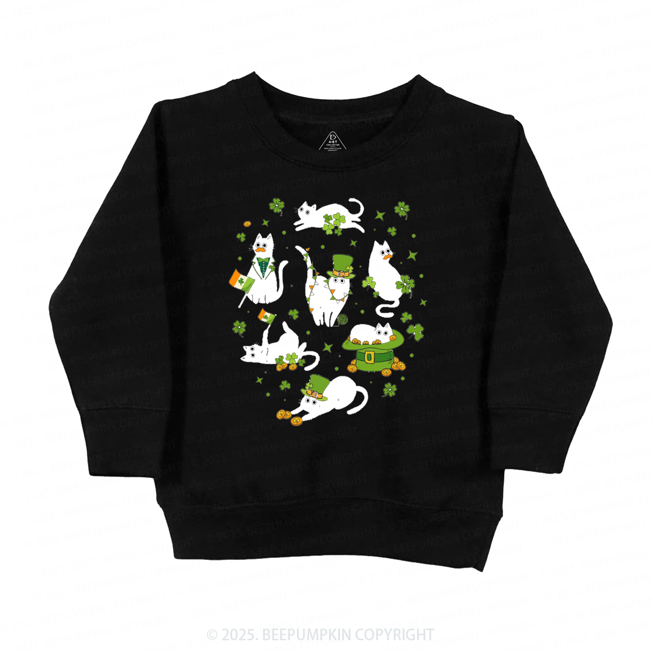 Cat St. Patrick's Day Kid's Sweatshirt