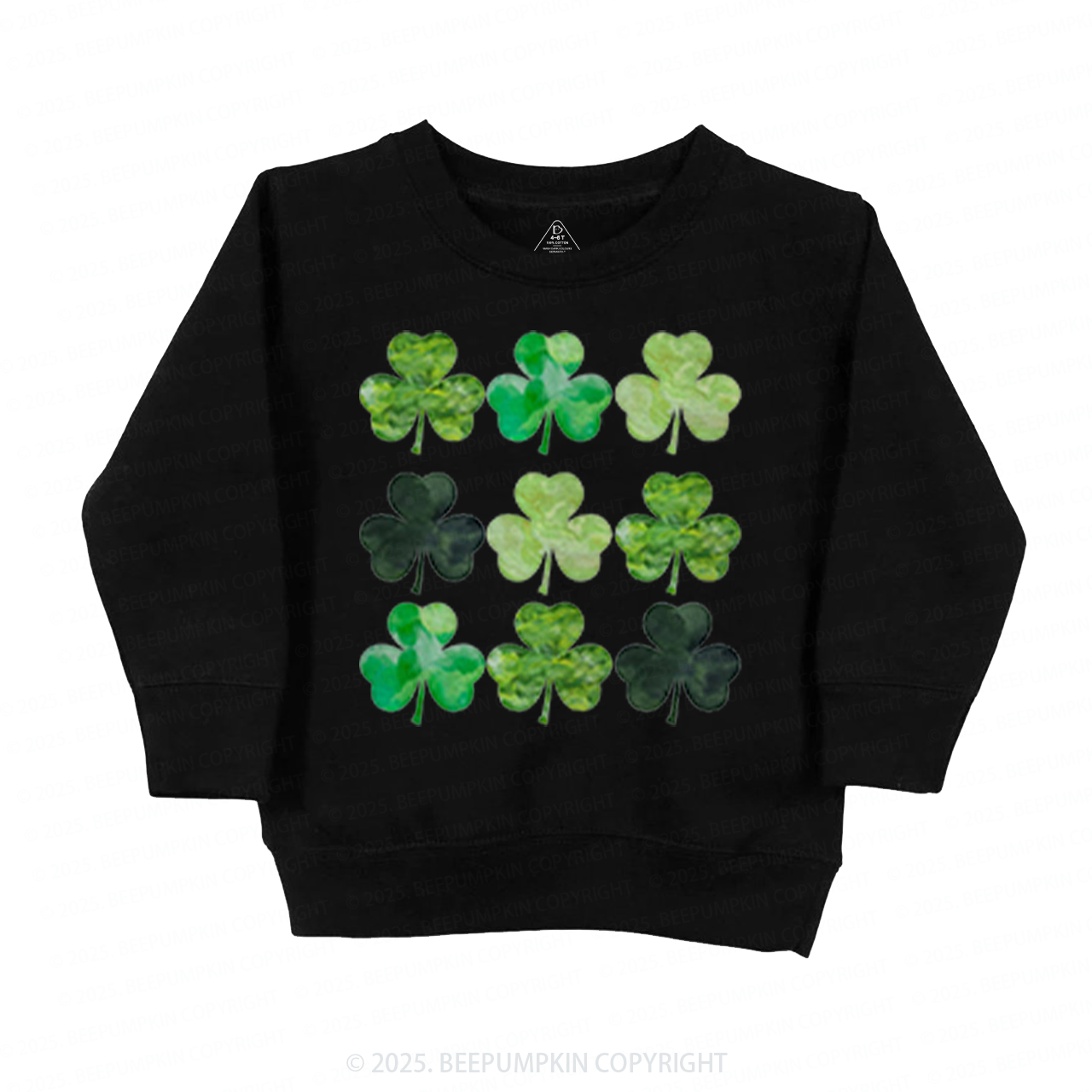 Watercolor Clover St. Patrick's Day Kid's Sweatshirt