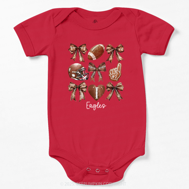 Personalized Kids Name Football Bodysuit Beepumpkin