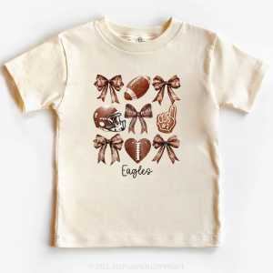 Image of Personalized Football Toddler&Kid's Tees Beepumpkin