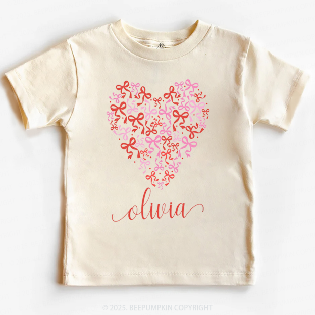 Personalized Name Butterfly Love Heart Toddler&Kid's Tees Beepumpkin