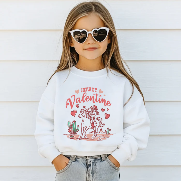 Howdy Valentine Kid's Sweatshirt