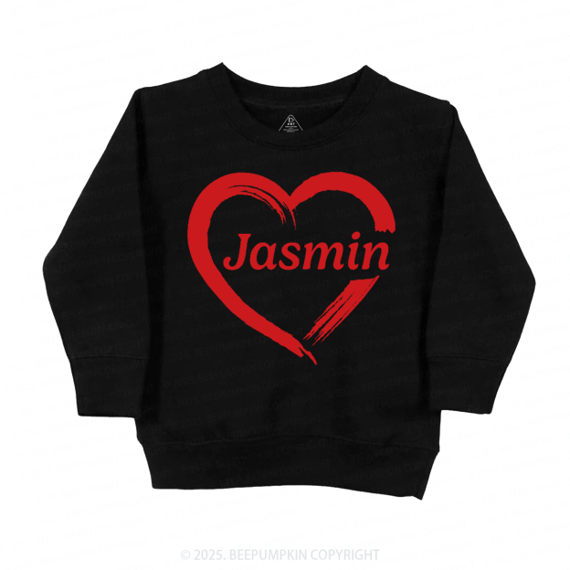 Personalized Name Valentine's Day Kid's Sweatshirt
