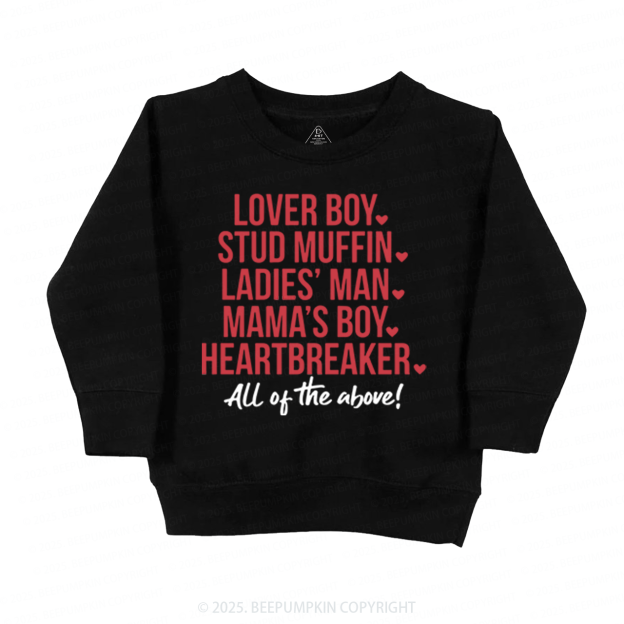 Boys Valentine's Day Kid's Sweatshirt