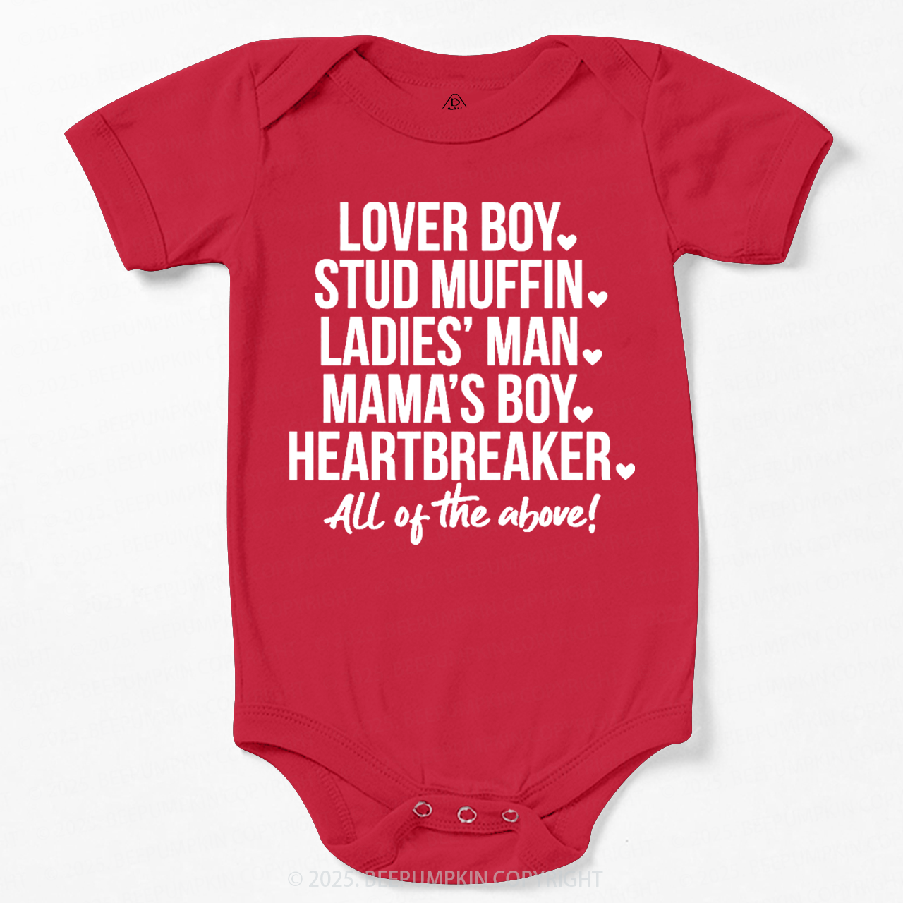 Boys Valentine's Day Bodysuit Beepumpkin