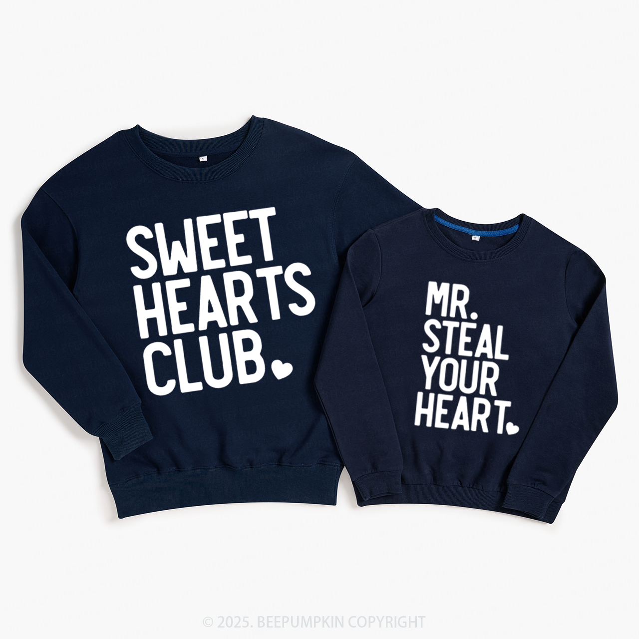 Sweet Hearts Club Valentine's Day Family Matching Sweatshirts