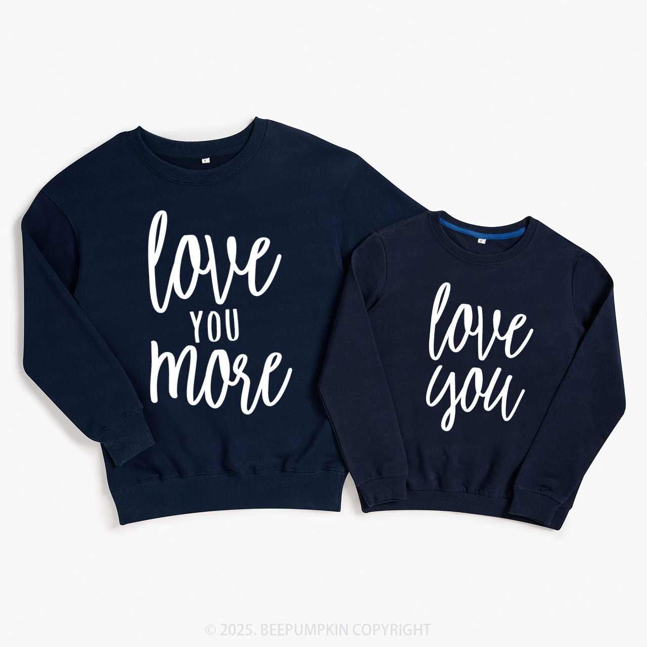 Personalized Love You More Valentine's Day Family Matching Sweatshirts