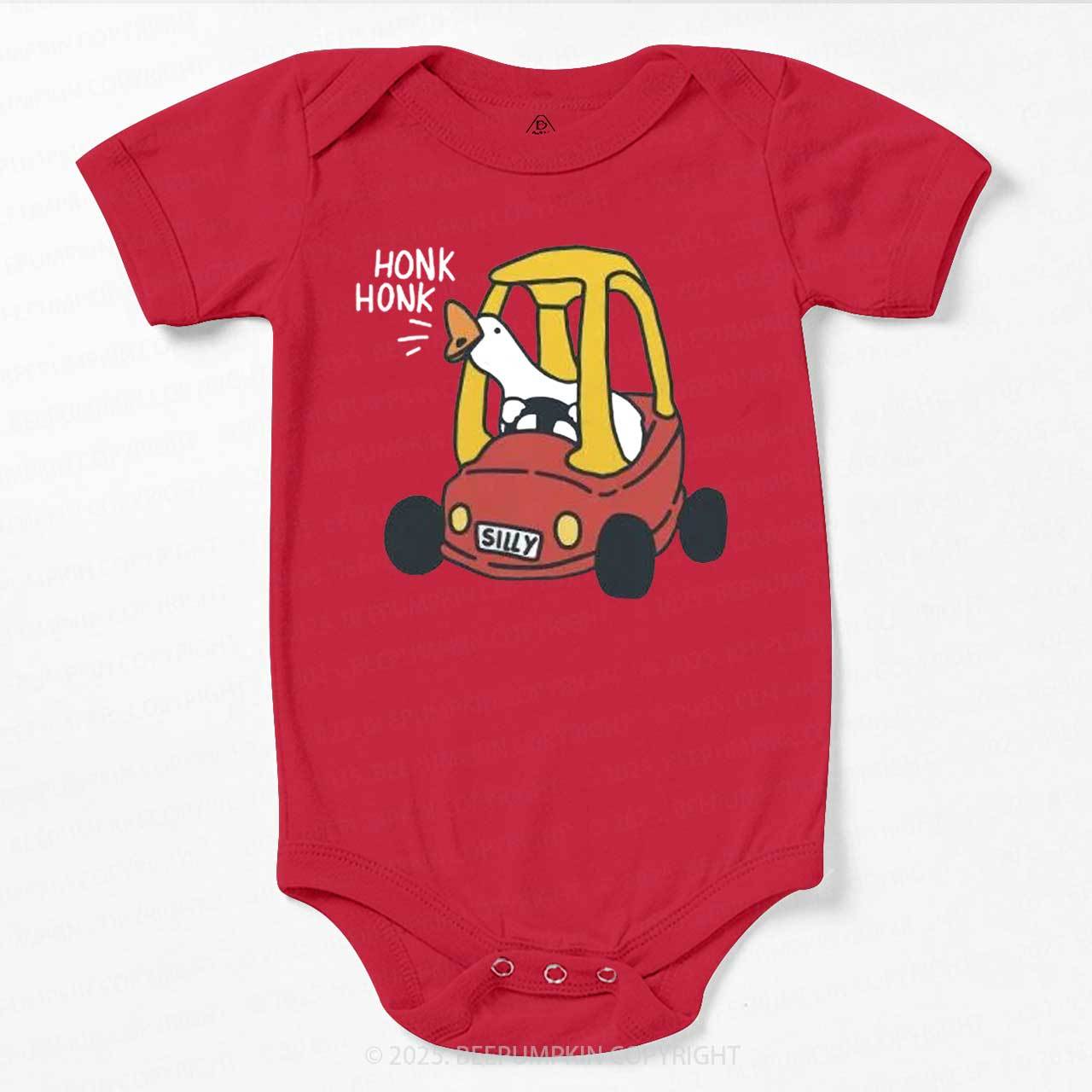 Silly Goose Red Car Bodysuit Beepumpkin