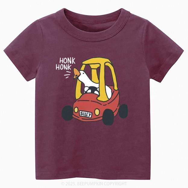 Silly Goose Red Car Toddler&Kid's Tees Beepumpkin
