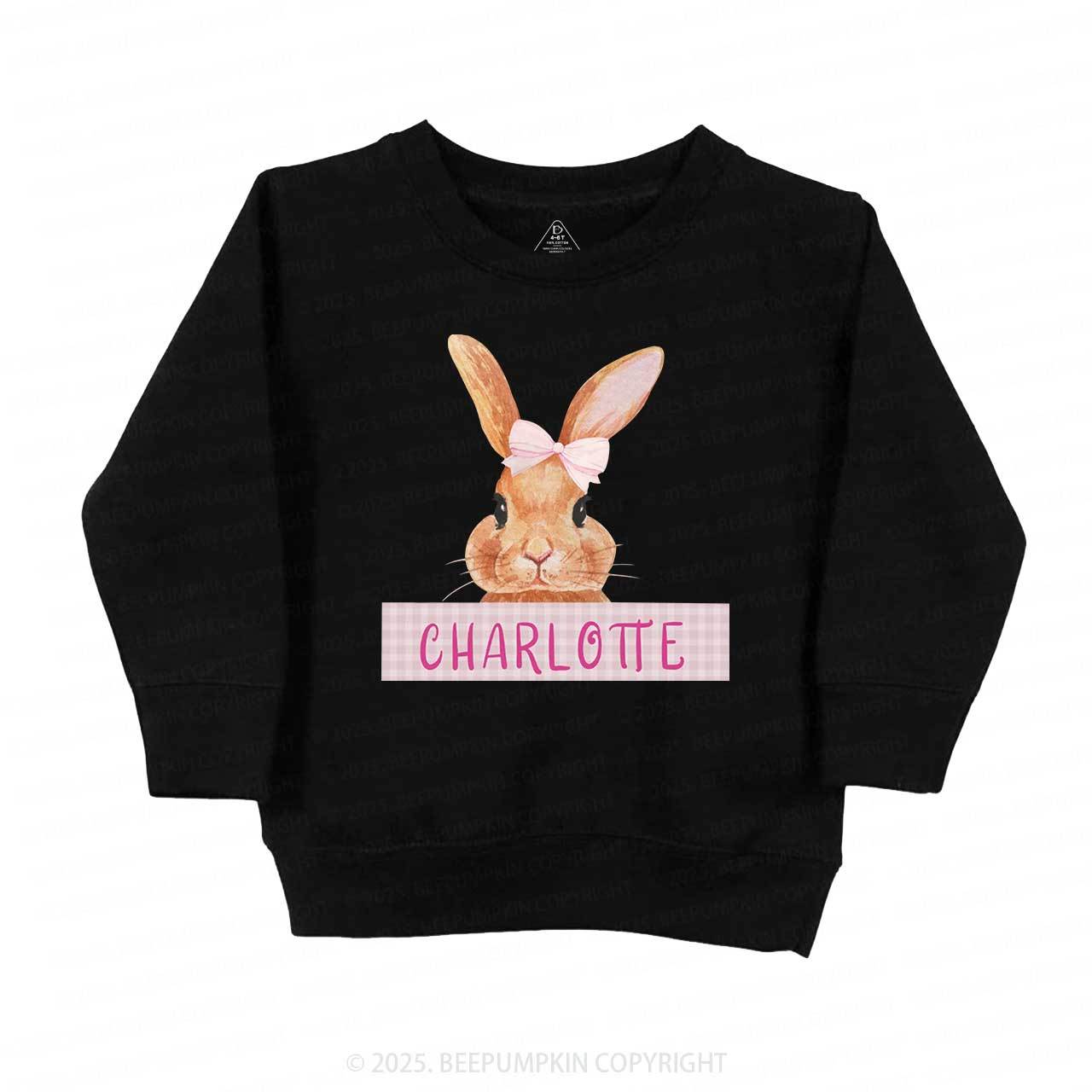 Personalized Girls Easter Bunny Sweatshirt