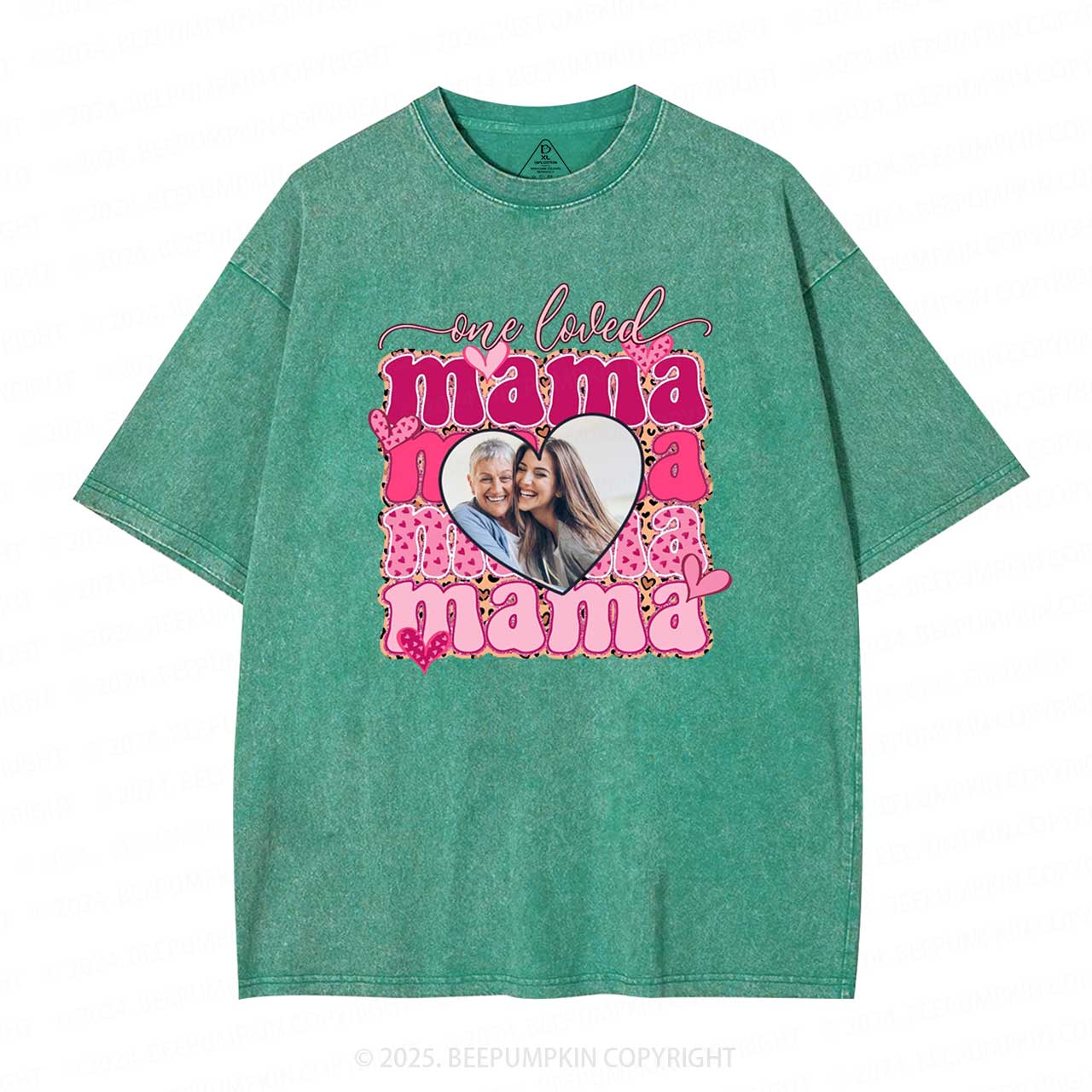 Personalized Photo Mother's Day Washed T-Shirts