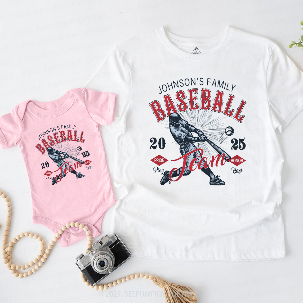 Personalized Family Name Dad&Me Matching Shirts