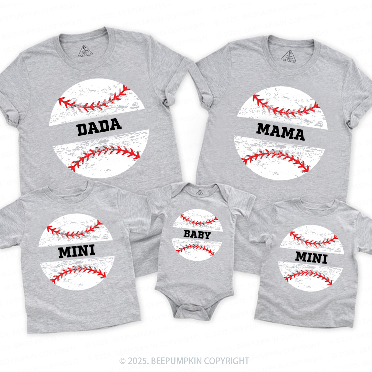 Personalized Baseball Family Name Matching Tees Beepumpkin