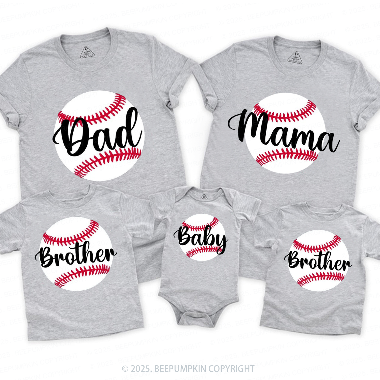 Personalized Baseball Family Matching Tees Beepumpkin