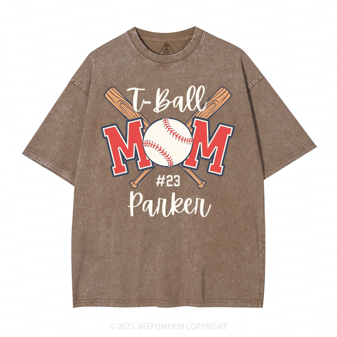 T-Ball Mom Washed T-Shirts