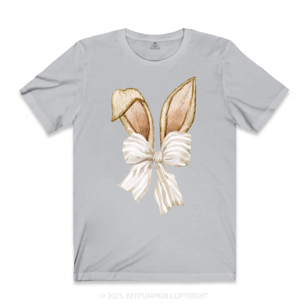 Coquette Bow Bunny Ears Easter  Mama T-Shirts