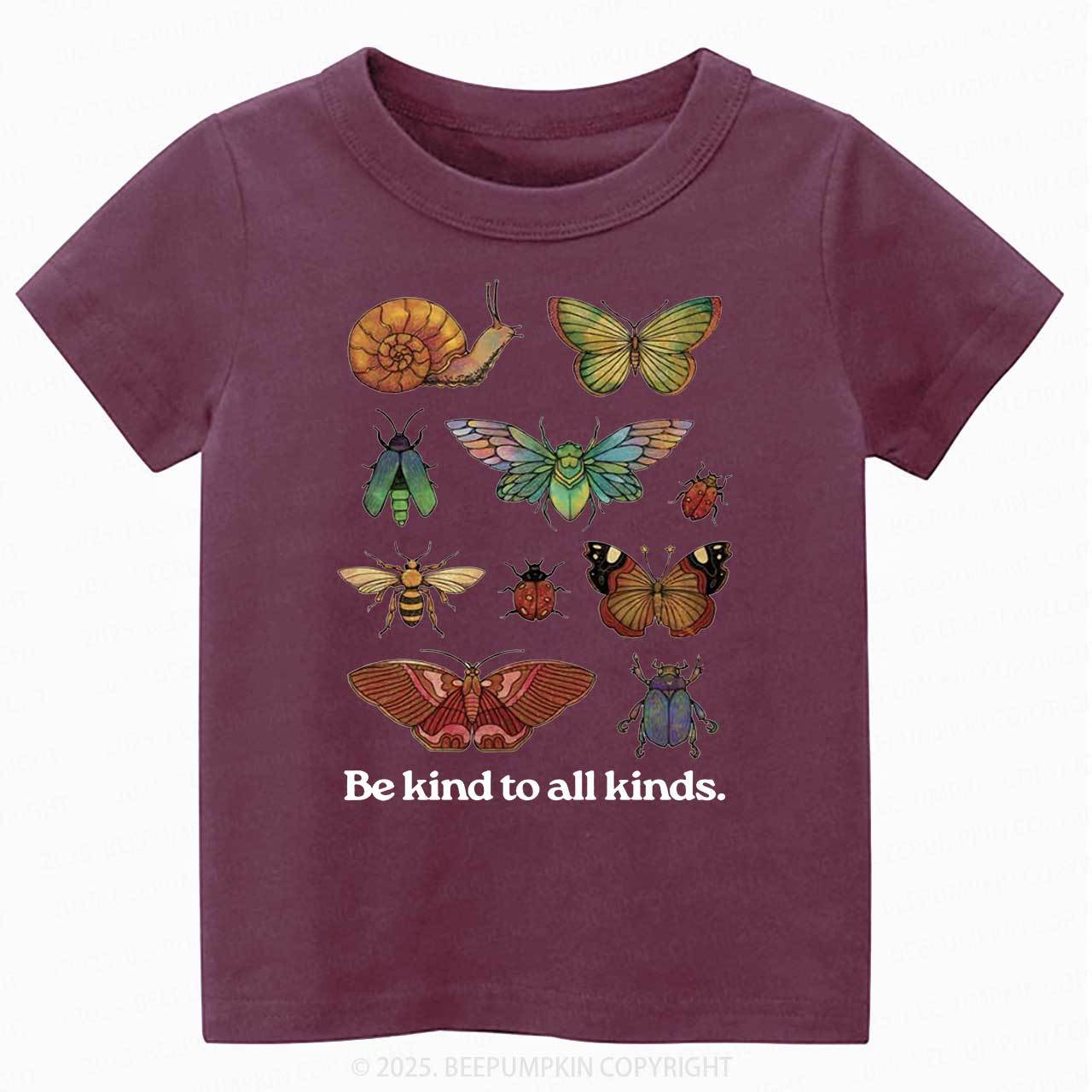 Be Kind To All Kinds Toddler&Kid's Tees Beepumpkin