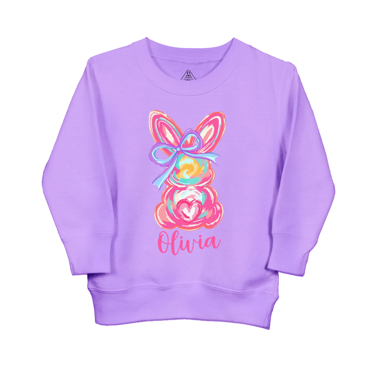 Personalized Girl Name Easter Bunny Kid's Sweatshirt