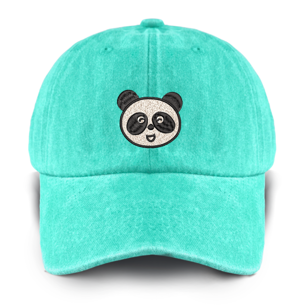 Chinese Panda Washed Baseball Cap For Kids