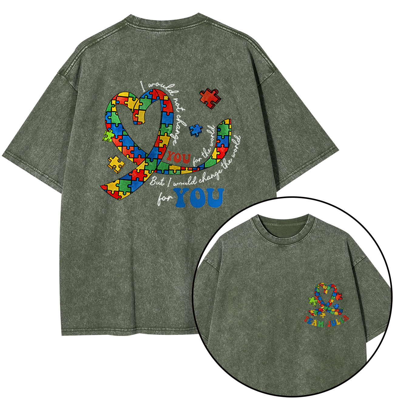 Autism Awareness Washed T-Shirts