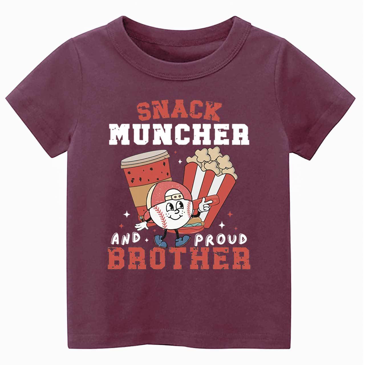 Personalized Snack Muncher Baseball Toddler&Kid's Tees Beepumpkin