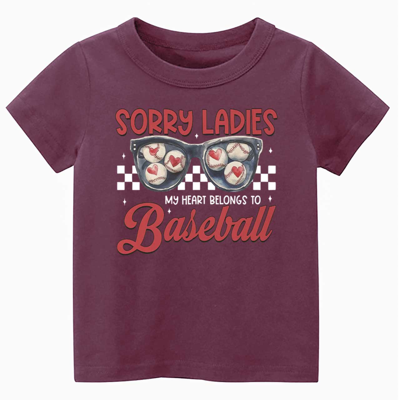 Sorry Ladies My Heart Belongs To Baseball Toddler&Kid's Tees Beepumpkin