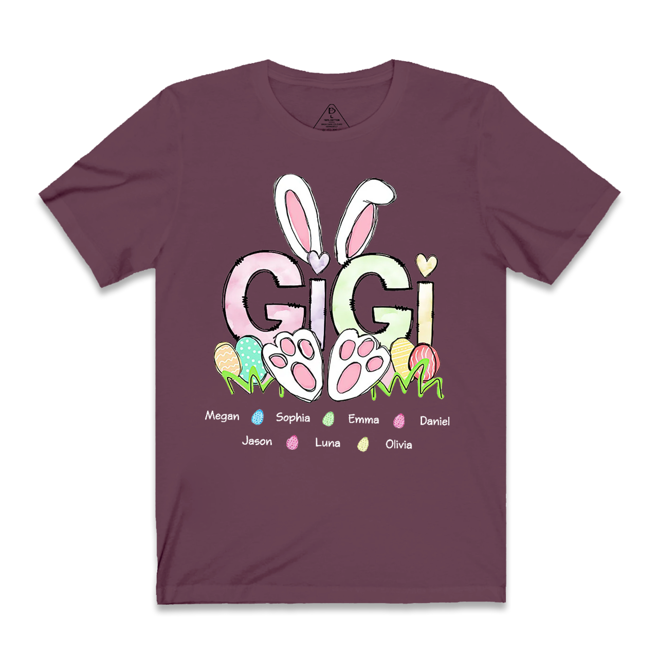 Personalized Easter Mimi With Grandkids Bunny Grandma Easter T-Shirt 