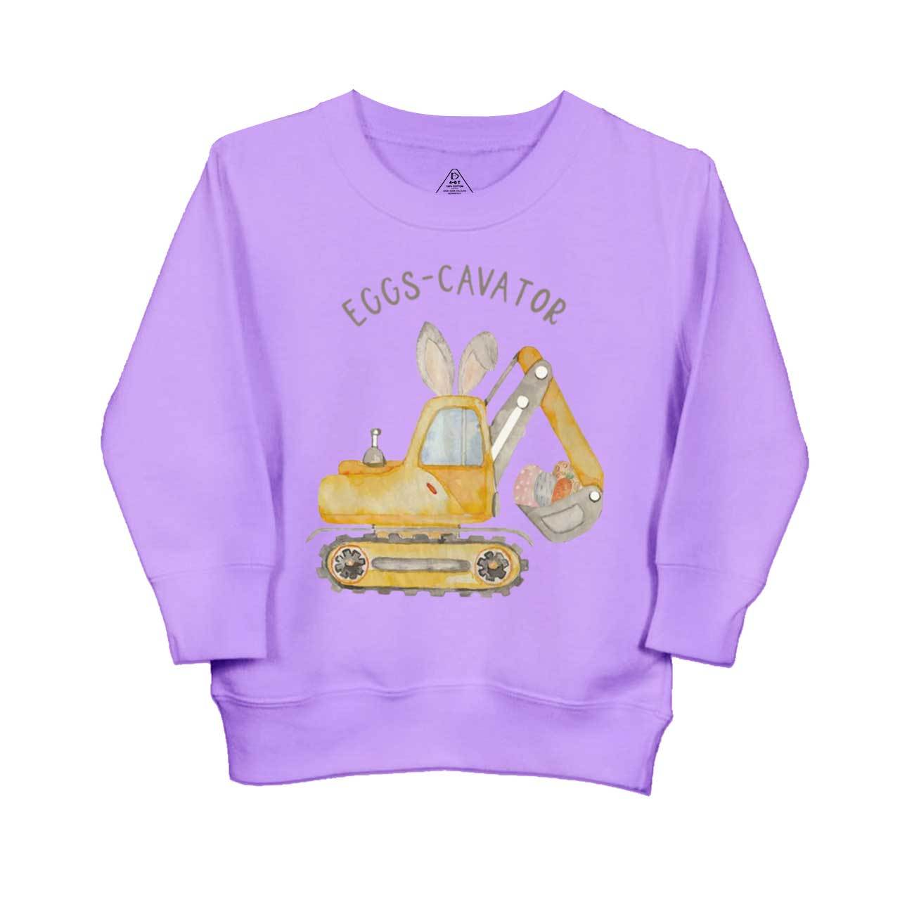 Eggs-Cavator Told Kid's Sweatshirt