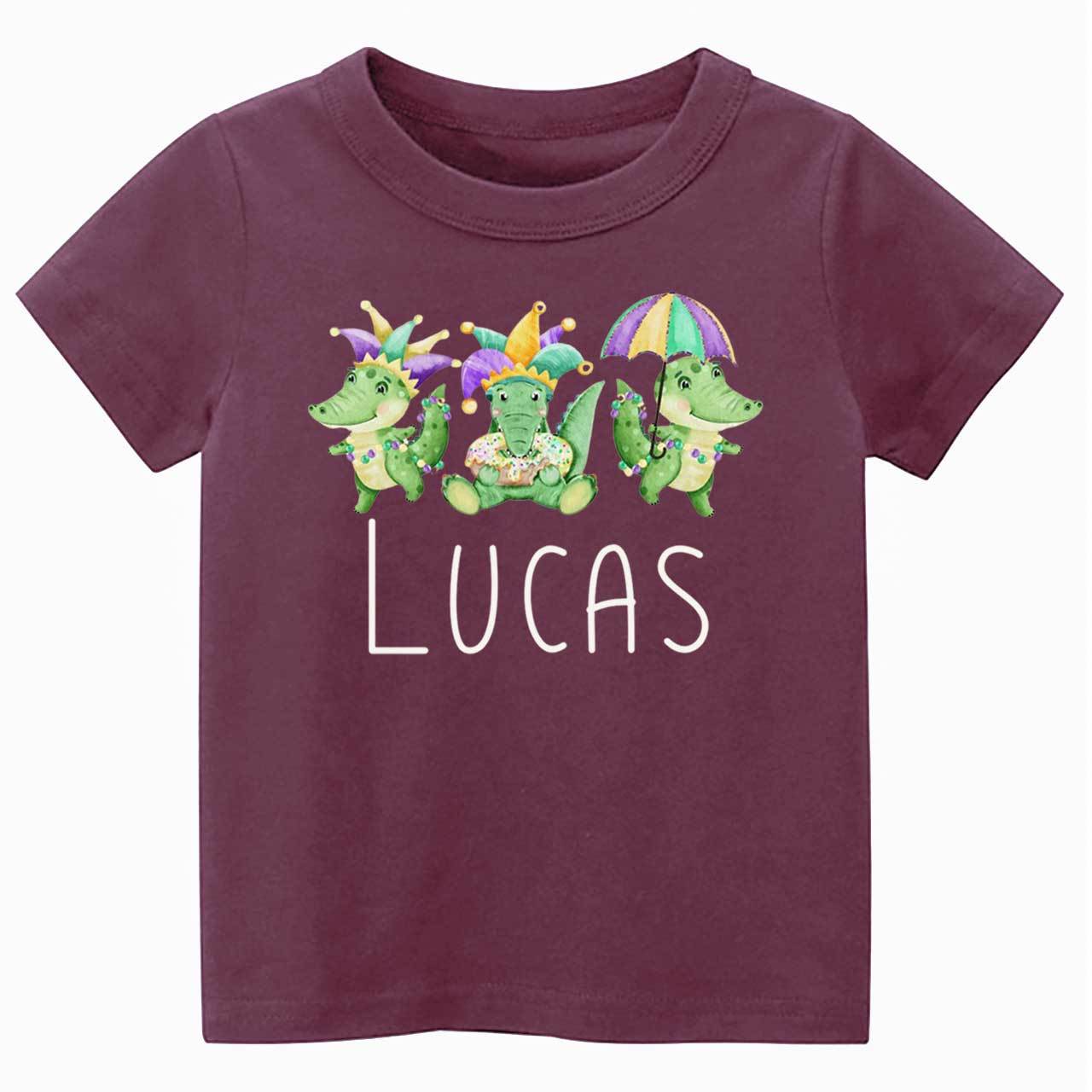 Personalized Mardi Gras Alligators Toddler&Kid's Tees Beepumpkin