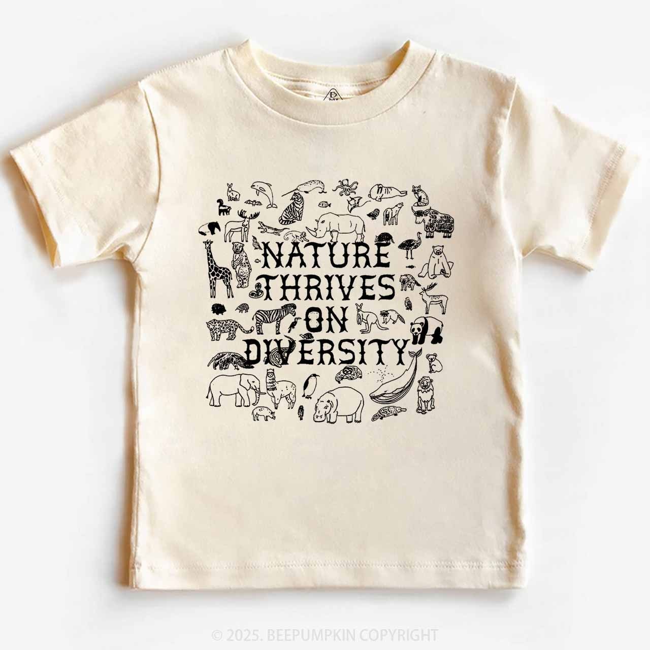 Nature Thrives On Divesity Toddler&Kid's Tees Beepumpkin