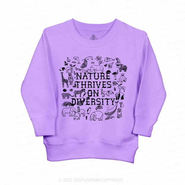 Nature Thrives On Divesity Kid's Sweatshirt