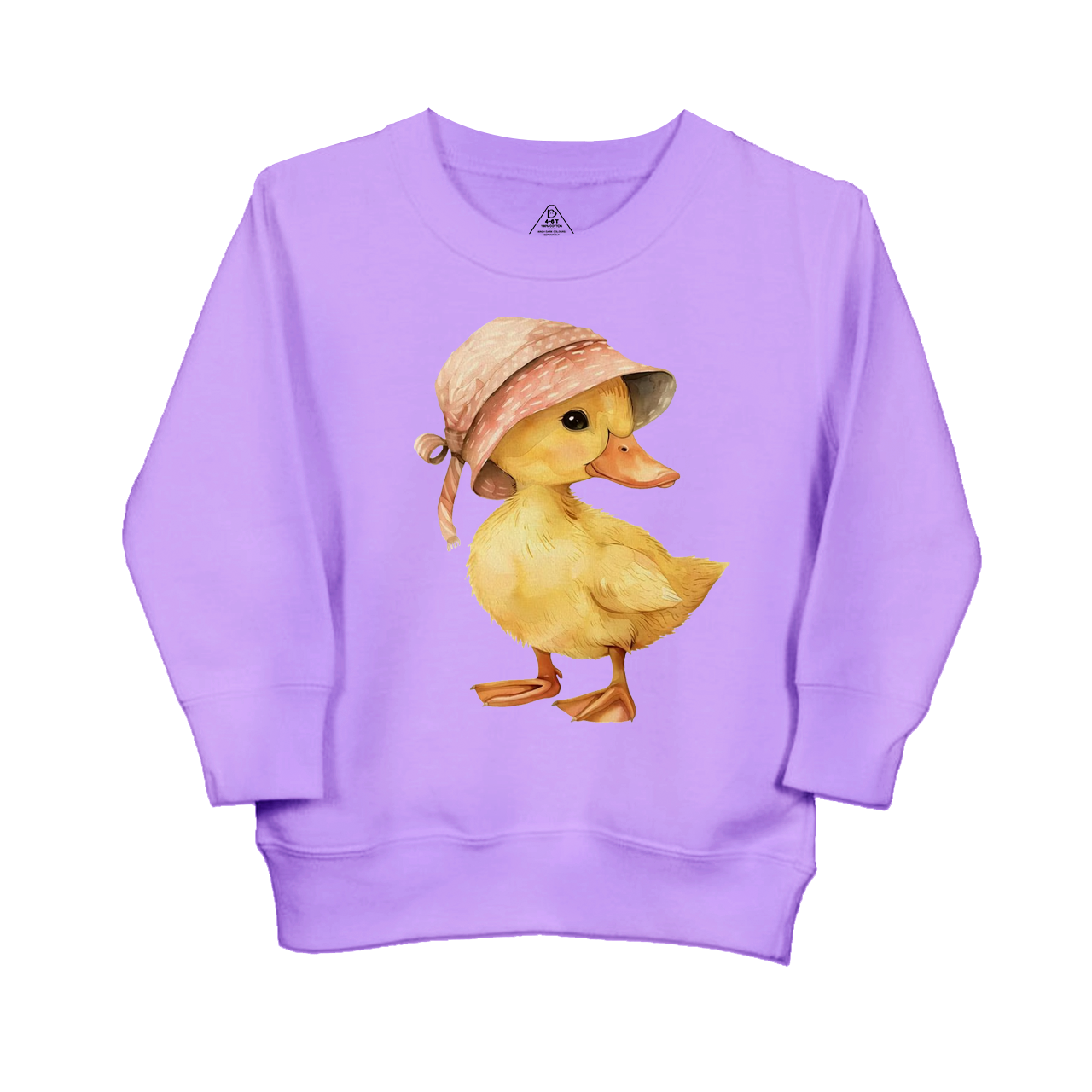Baby Duck Pink Hat Kid's Sweatshirt