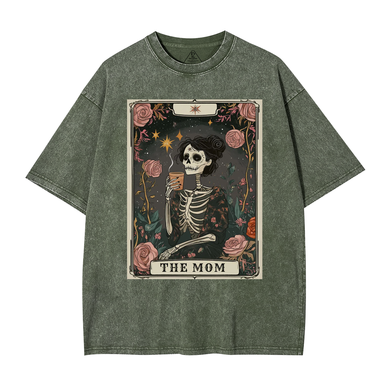 The Mom Tarot Card Washed T-Shirts
