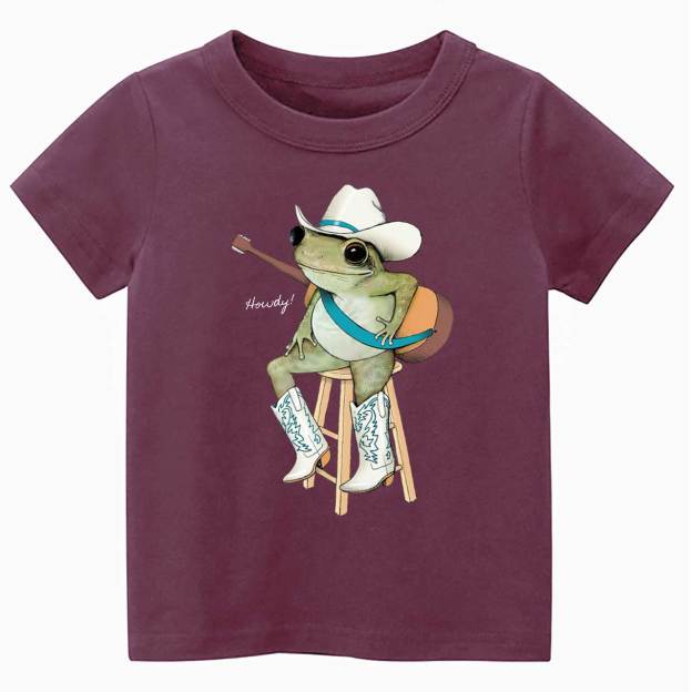 Cowboy Frog Toddler&Kid's Tees Beepumpkin