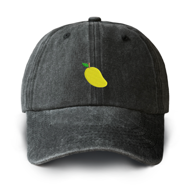 Personalized 17 Types Of Fruit Embroidery Washed Baseball Cap For Kids